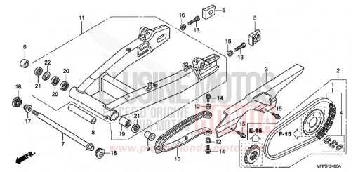 BRAS OSCILLANT/CARTER DE CHAINE CB1300SA9 de 2009